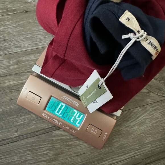 Marine layer jacob LS crew Mens Colorblock Long Sleeve Tee sz Medium red navy - Picture 11 of 11